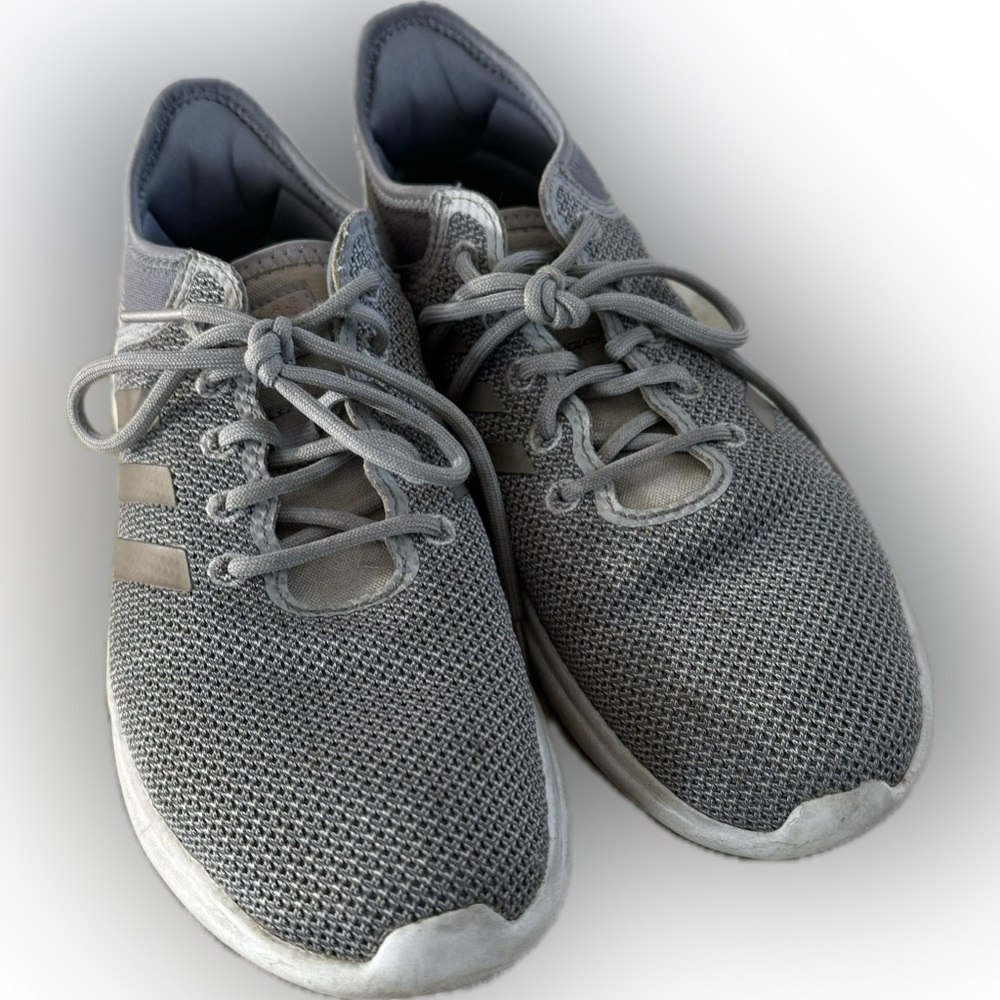 Adidas running or casual sneakers. Metalic silver is very cute! Women’s sz 8.5